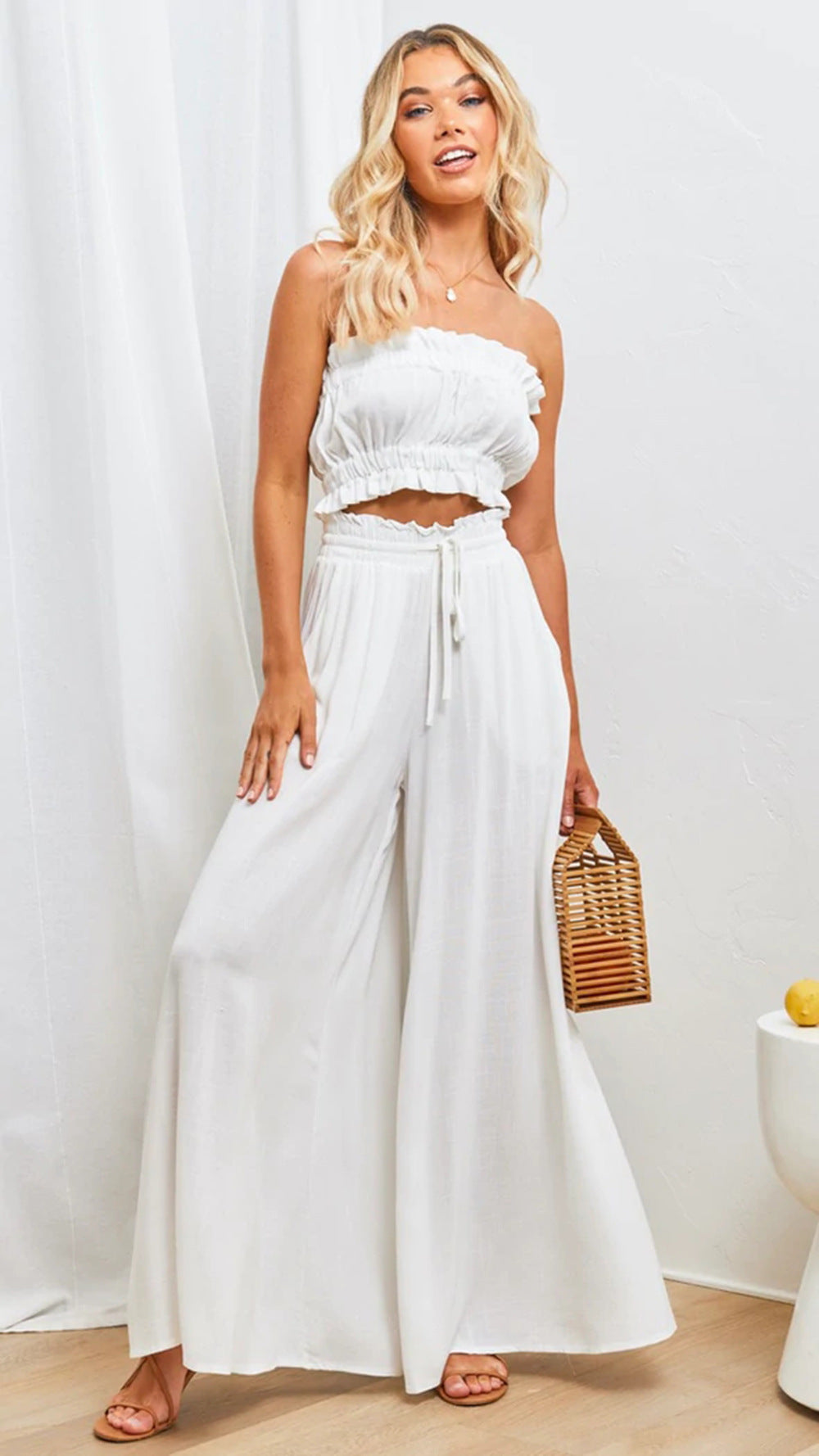 Wide Leg Loose Pants With Pockets