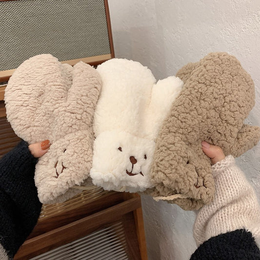 Warm Thick Cartoon Plush Gloves
