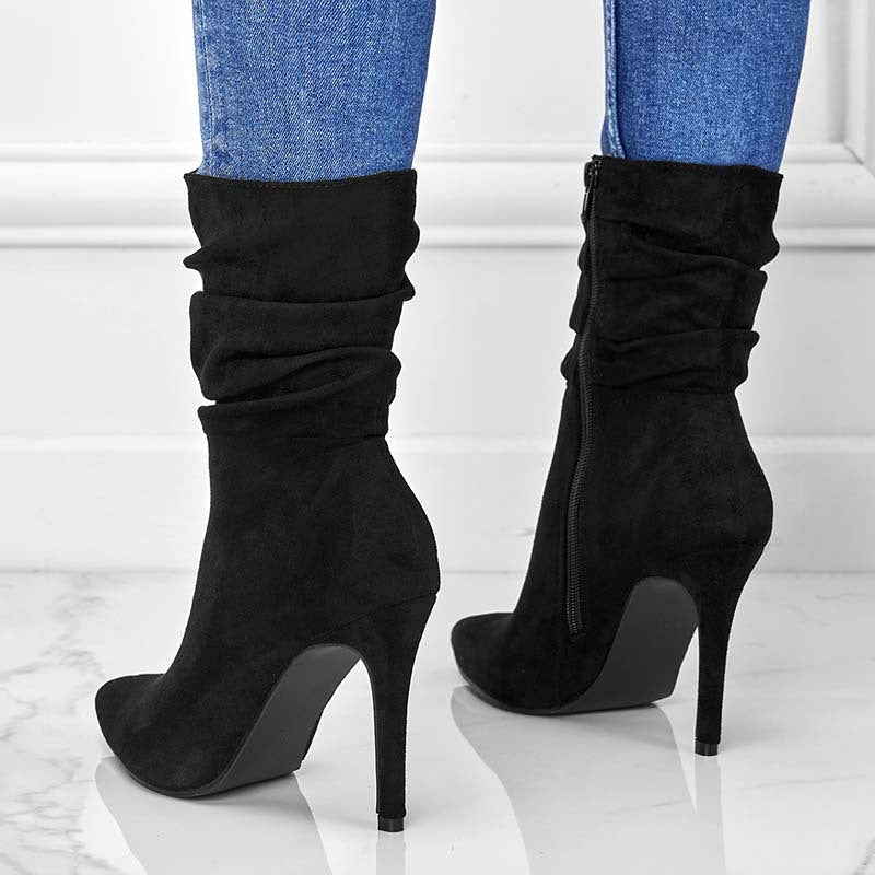 Pointed Toe Stiletto Heel Boots