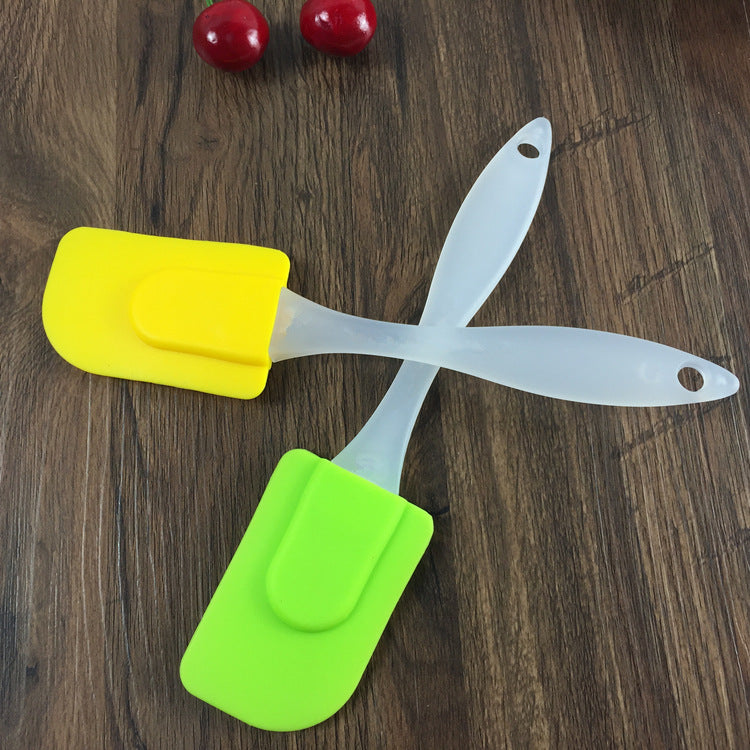 Silicone cream mixing spatula