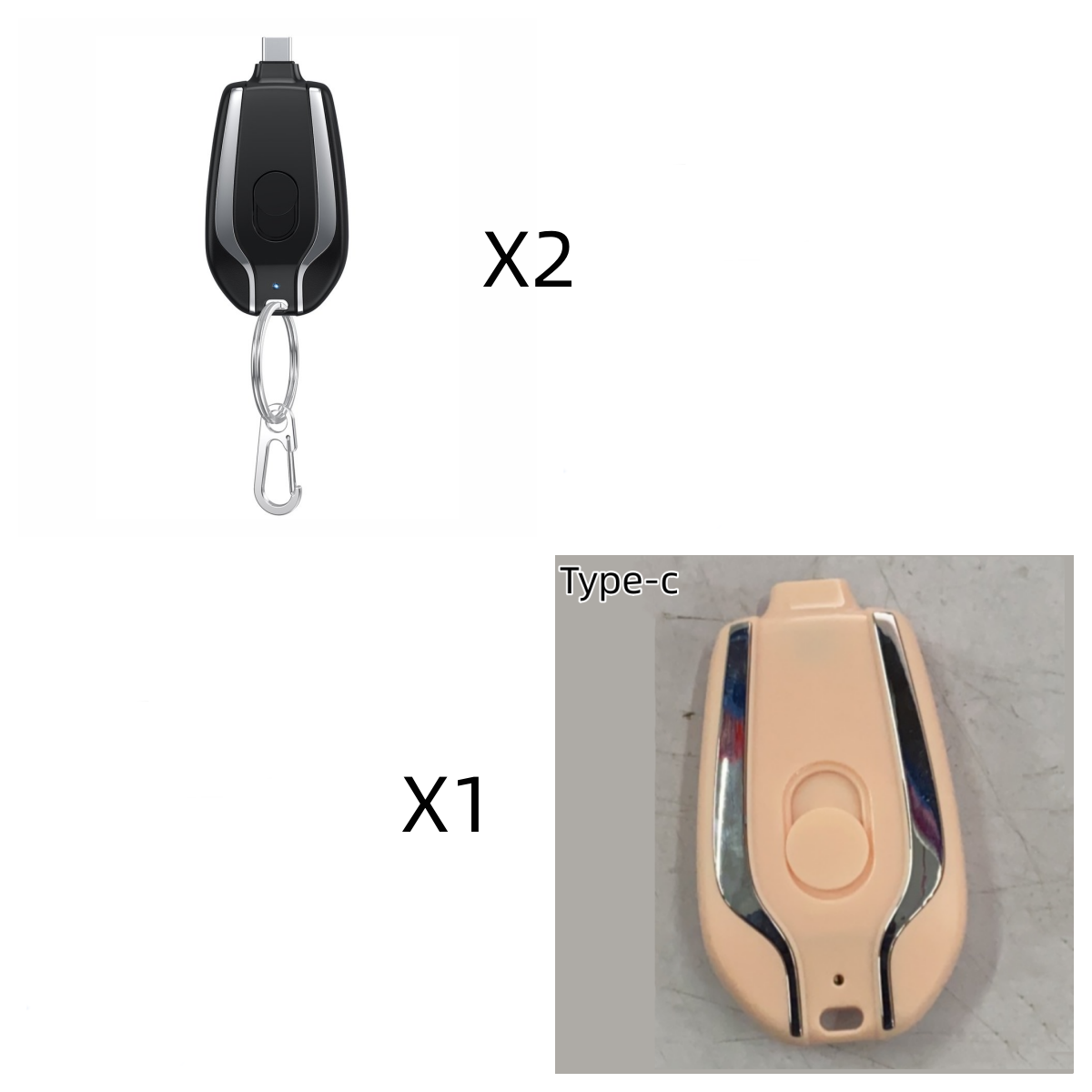 Mini power bank keychain