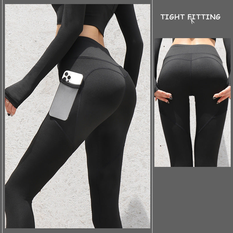 Gym Sport Seamless Leggings With Pockets Push Up