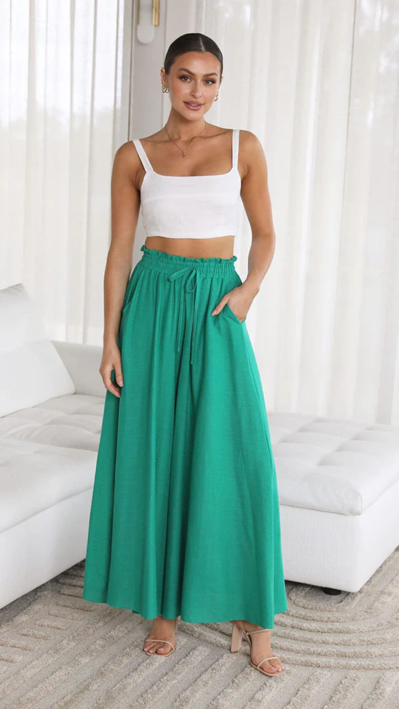 Wide Leg Loose Pants With Pockets