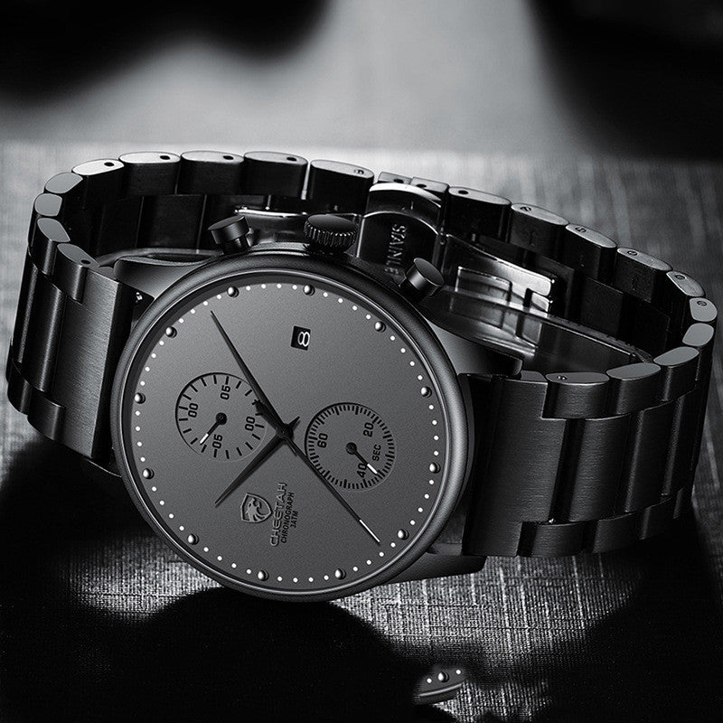 Multifunctional Steel Band  Waterproof  Men's Watch