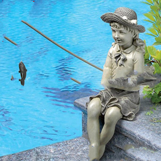 Charming Fishing Boy Garden Statue: Add Peace and Beauty to Your Outdoor Space