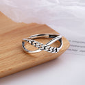 Vintage Old S Pattern Cross Ring