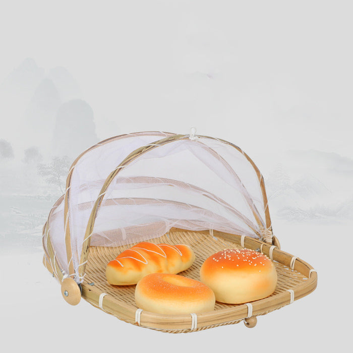 Bamboo Knitted Fruit & Food Fly Basket | Square Gauze Storage Basket — 2 Sizes