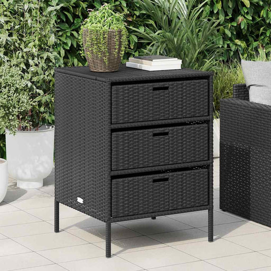 Garden Cabinet 55x Poly Rattan