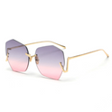 flat lens polygonal sunglasses