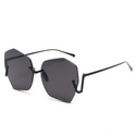 flat lens polygonal sunglasses