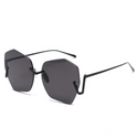 flat lens polygonal sunglasses