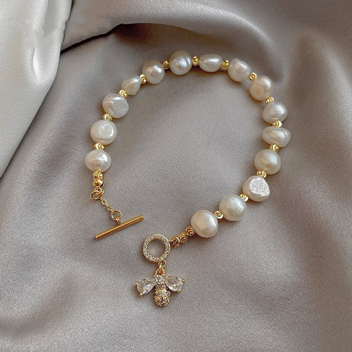 Pearl Braided Bracelet Natural Water