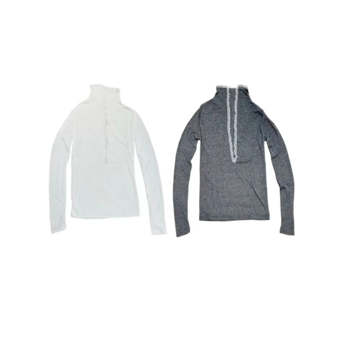 Lace-trimmed Relaxed-fit Thin Base Layer