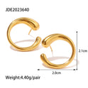 Gold-plated White Pearl Stud Earrings