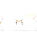 flat lens polygonal sunglasses
