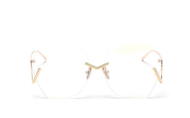 flat lens polygonal sunglasses
