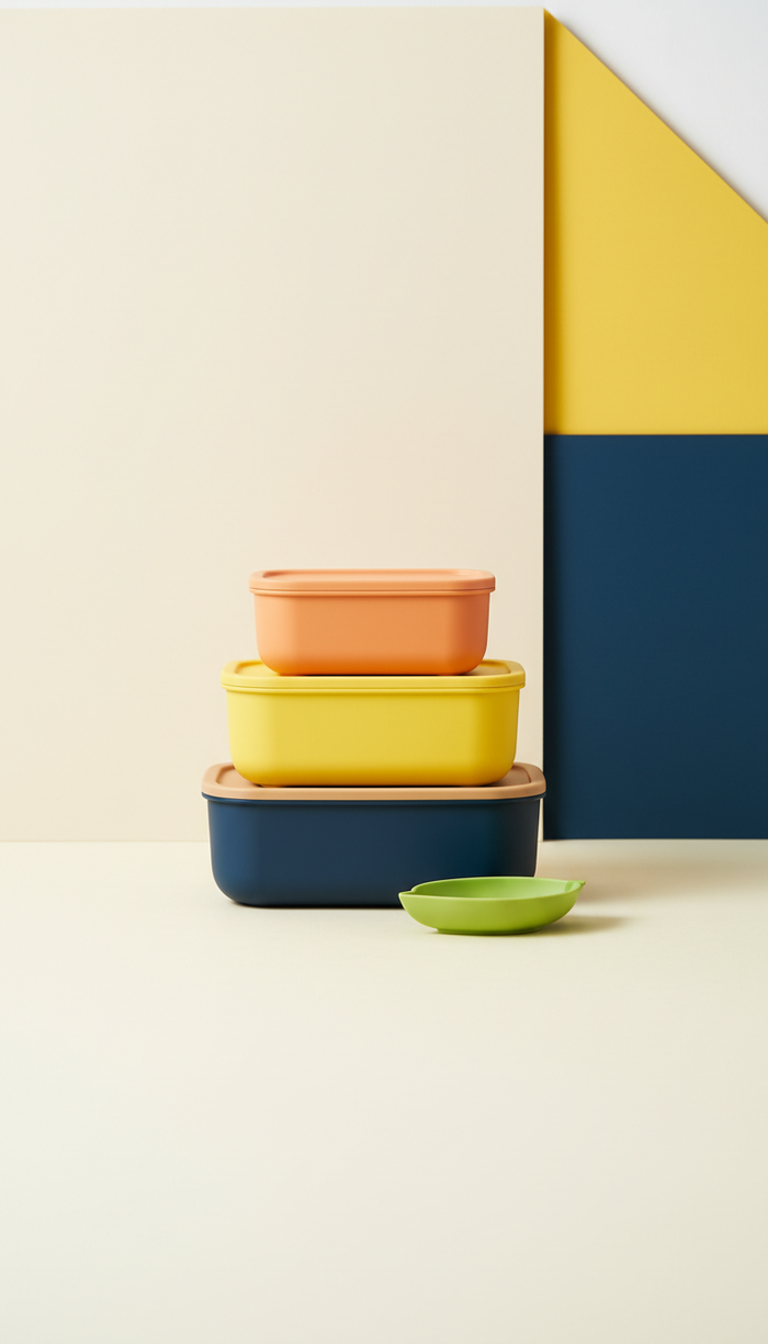 Stacking Food Containers Set—Space-Saving Design