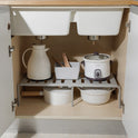 Telescopic Kitchen Storage Rack | Adjustable Floor-Standing Organizer — Japanese Style
