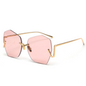 flat lens polygonal sunglasses