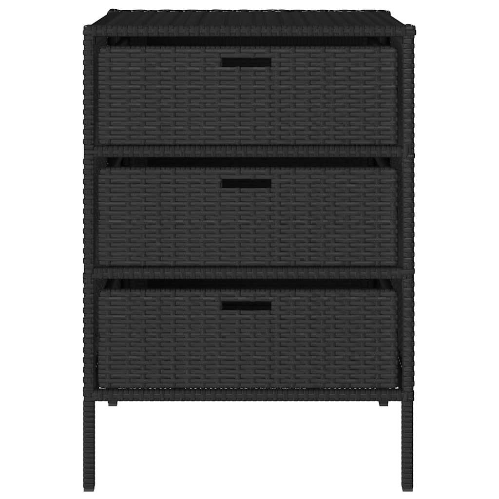 Garden Cabinet 55x Poly Rattan