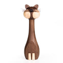 Nordic Home Decoration | Wooden Cat & Mouse Figurine Set — Minimalist Desk Decor