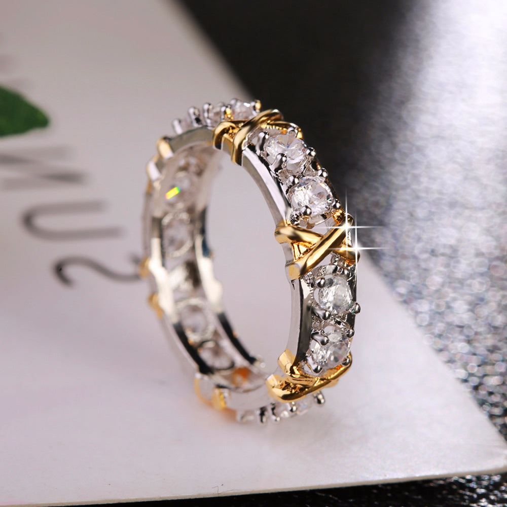 Women's Gold Plated Zircon Ring