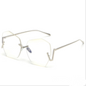 flat lens polygonal sunglasses