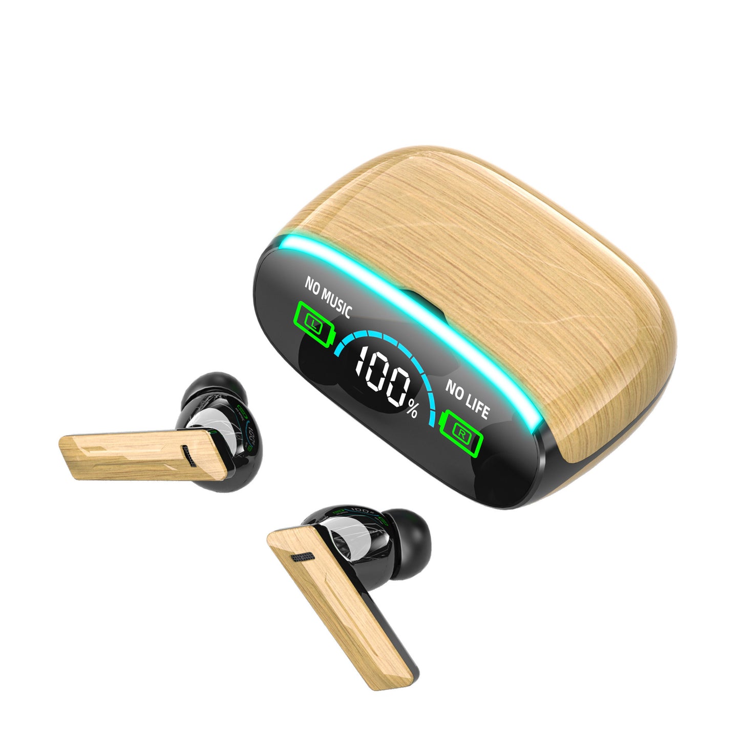 Wood Grain Wireless Sports Headphones