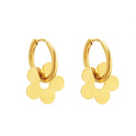 Stainless Steel Flower Earrings