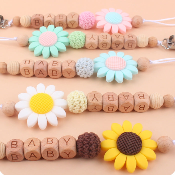 Beech Silicone Baby Pacifier Clip