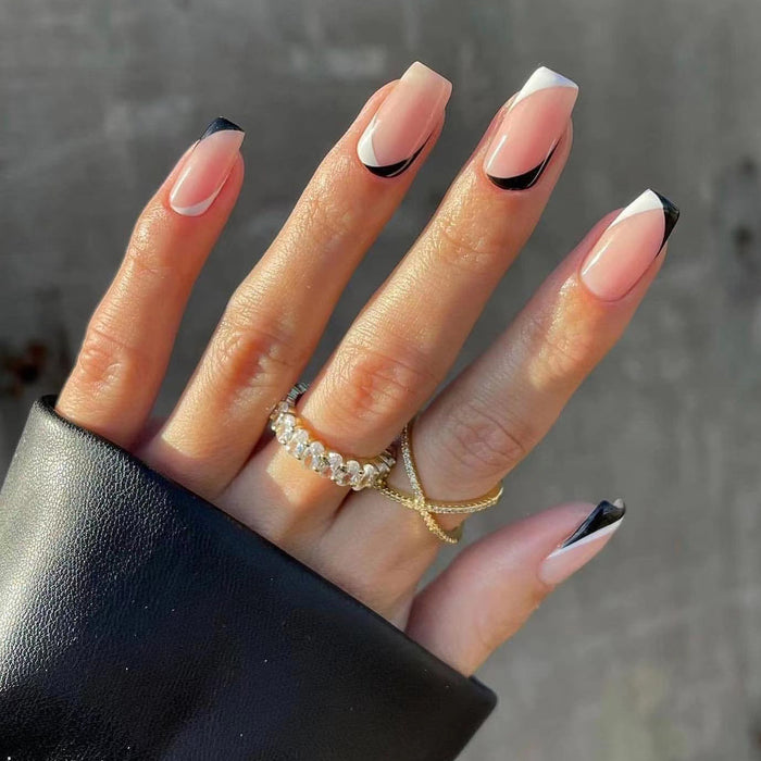 French Jelly Gel Nail Stickers Set Retro Minimalist Style