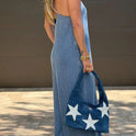 Fashionable Casual Slim-fit Relaxed-fit Washed Strap Denim Straight-leg Jumpsui