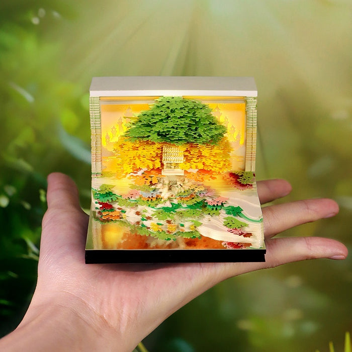 2026 Paper Carving Calendar Desktop Ornament 3D Notebook