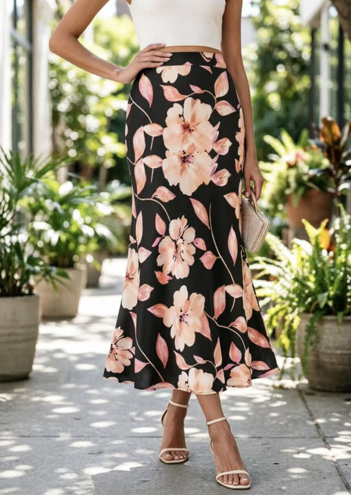 2026 Spring & Summer Bestseller, Women's A-line High Waist Printed Midi Dress
