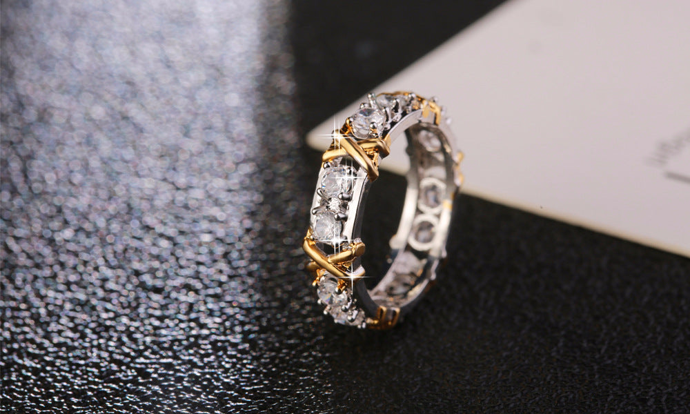 Women's Gold Plated Zircon Ring