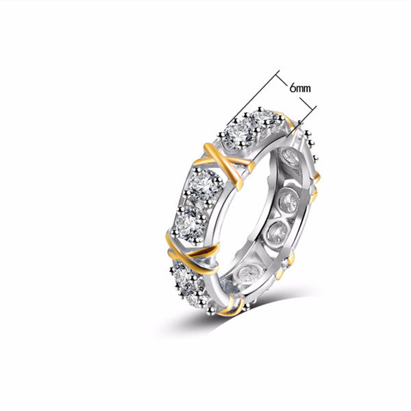 Women's Gold Plated Zircon Ring