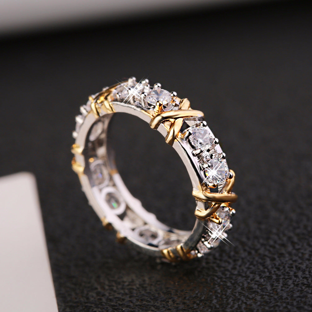 Women's Gold Plated Zircon Ring