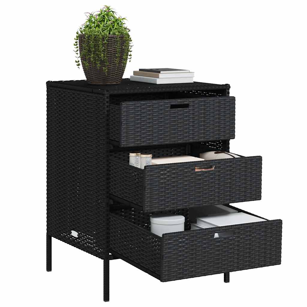Garden Cabinet 55x Poly Rattan