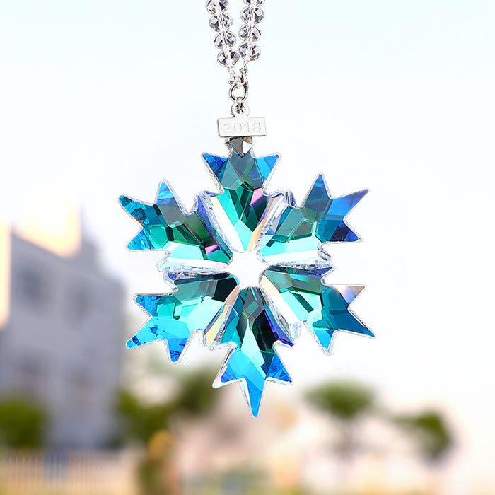 Crystal Snowflake Car Pendant