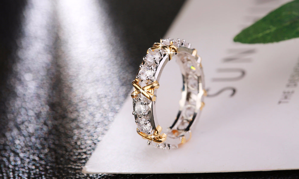 Women's Gold Plated Zircon Ring