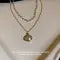Fashion Jewelry Women's Pearl Tassel Pendant Double-layer Necklace Gold Pearl Necklace For Women
