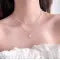Fashion Jewelry Women's Pearl Tassel Pendant Double-layer Necklace Gold Pearl Necklace For Women