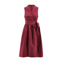 Casual Sleeveless Belt Midi Dress