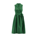 Casual Sleeveless Belt Midi Dress