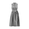 Casual Sleeveless Belt Midi Dress