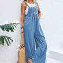 Women Long Bib Jumpsuits With Pockets