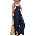 Women Long Bib Jumpsuits With Pockets