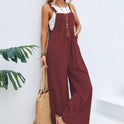 Women Long Bib Jumpsuits With Pockets