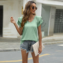 Ruffle Short Sleeve T Shirt