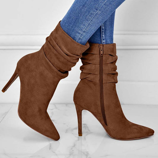 Pointed Toe Stiletto Heel Boots